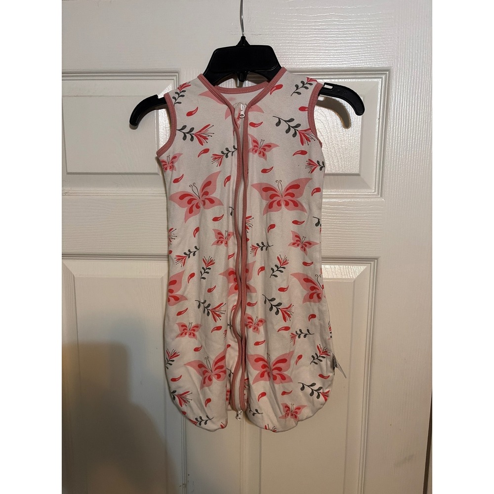 Yoofoss‎ Baby Sleep Sack 0-6 Months Pink Butterfly Floral 100% Cotton Swaddle S - Picture 3 of 3